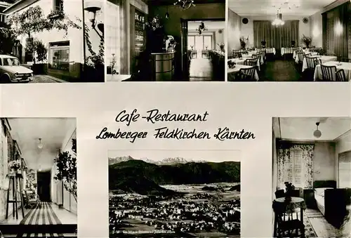 AK / Ansichtskarte 73910239 Feldkirchen_Kaernten Cafe Restaurant Lomberger Gastraeume Flur Panorama Zimmer