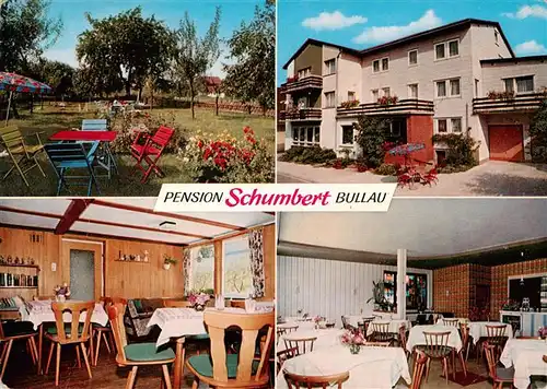 AK / Ansichtskarte  Bullau_Erbach_Odenwald Pension Schumberg Gastraeume Terrasse