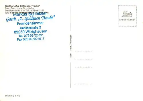 AK / Ansichtskarte 73910261 Witzighausen Gasthaus zur goldenen Traube Gastraeume