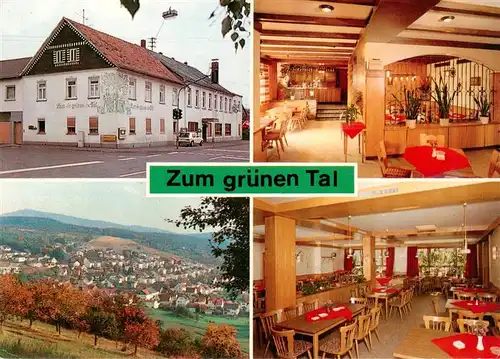 AK / Ansichtskarte  Niederjosbach Gasthaus Zum gruenen Tal Gastraeume Panorama