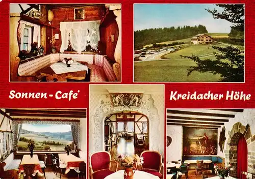 AK / Ansichtskarte 73910289 Waldmichelbach_Wald-Michelbach Sonnen Cafe Kreidacher Hoehe Gastraeume