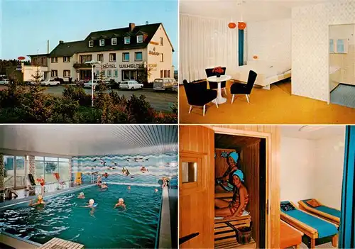 AK / Ansichtskarte 73910291 Auderath Hotel Restaurant Wilhelmshoehe Hallenbad Sauna Zimmer