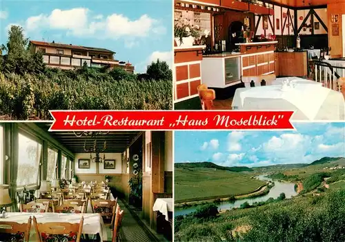 AK / Ansichtskarte 73910294 Wincheringen Hotel Restaurant Haus Moselblick Gastraeume Panorama