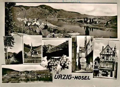 AK / Ansichtskarte 73910297 uerzig Moselpanorama Teilansichten Gasse Fachwerkhaus