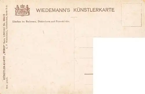 AK / Ansichtskarte  Verlag_Wiedemann_WIRO_Nr. Nr.2864 B Lindau BodenseeDiebesturm