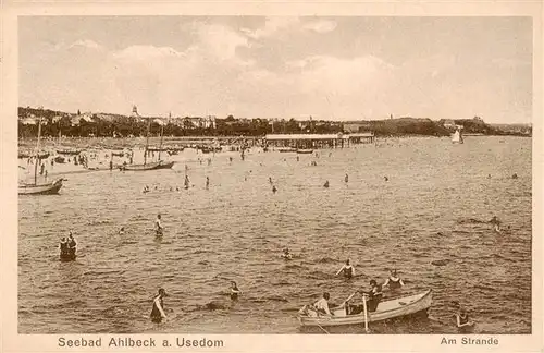 AK / Ansichtskarte  Ahlbeck_Ostseebad Am Strande