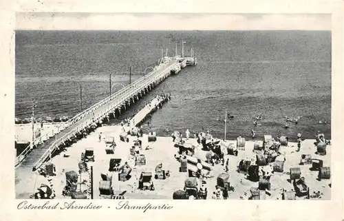 AK / Ansichtskarte  Arendsee_Altmark Strandpartie Seebruecke