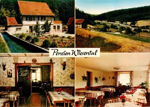 AK / Ansichtskarte 73910334 Miltenberg_Main Pension Wiesental Gastraeume Panorama