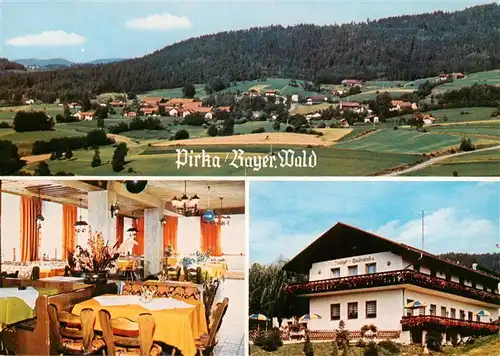 AK / Ansichtskarte 73910339 Pirka_Viechtach Panorama Gasthof Pension Waldesruh Gaststube