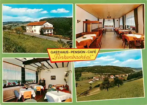 AK / Ansichtskarte  Olfen_Odenwald Gasthaus Pension Cafe Finkenbachtal Gastraeume Panorama