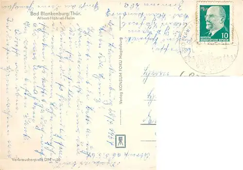 AK / Ansichtskarte  Bad_Blankenburg Albert Haehnel Heim