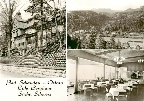 AK / Ansichtskarte  Ostrau_Bad_Schandau Cafe Berghaus Gastraum Panorama