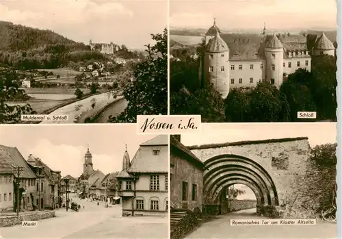 AK / Ansichtskarte  Nossen Muldental Schloss Markt Romanisches Tor am Kloster Altzella