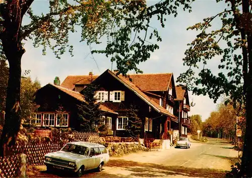 AK / Ansichtskarte 73910524 Bischofsheim_Rhoen Berggasthof und Pension Rhoenhaeuschen