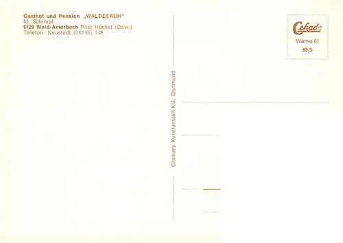 AK / Ansichtskarte  Wald-Amorbach Gasthof Pension Waldesruh Gastraeume
