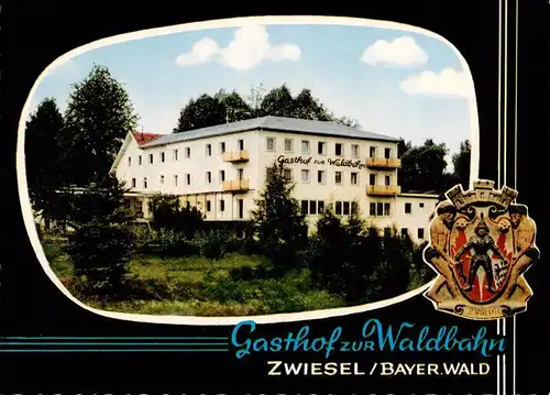 AK / Ansichtskarte 73910566 Zwiesel__Niederbayern Gasthof zur Waldbahn