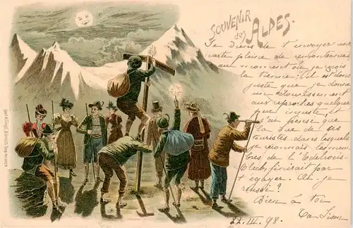 AK / Ansichtskarte  Gletscher Souvenir Alpes 