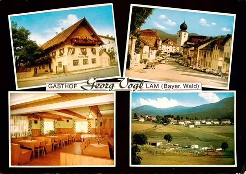 AK / Ansichtskarte  Lam_Oberpfalz Gasthof Georg Vogl Gastraum Ortspartien