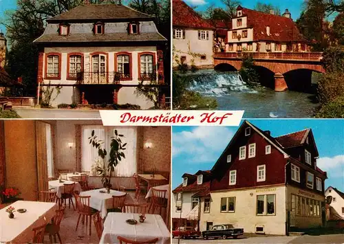AK / Ansichtskarte 73910699 Steinbach_Michelstadt Gasthaus Pension Darmstaedter Hof Gaststube Stauwehr
