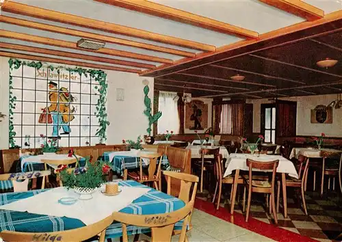 AK / Ansichtskarte 73910701 Falkengesaess_Odenwald Gasthaus Pension Zum Schlawitzer Gastraum