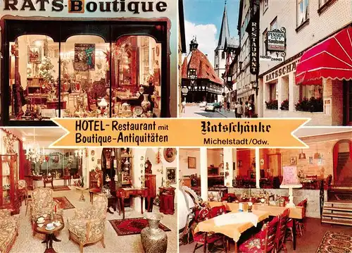 AK / Ansichtskarte 73910708 Michelstadt Hotel Restaurant Ratsschaenke mit Boutique Antiquitaeten Gastraeume