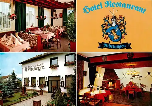 AK / Ansichtskarte  Michelstadt Hotel Nibelungen Gastraum Kaminzimmer