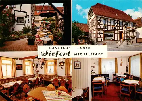 AK / Ansichtskarte 73910721 Michelstadt Gasthaus Cafe Siefert Gastraeume Terrasse