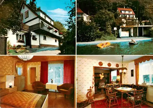 AK / Ansichtskarte 73910727 Brensbach Pension Maerz Freibad Zimmer Gaststube