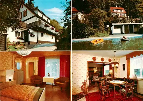 AK / Ansichtskarte 73910728 Brensbach Pension Maerz Freibad Zimmer Gaststube