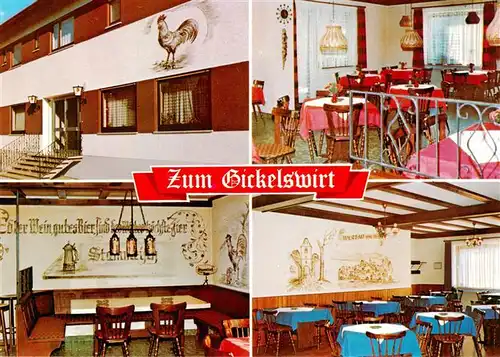 AK / Ansichtskarte 73910742 Wersau_Odenwald Gaststaette Zum Gickelswirt Gastraeume