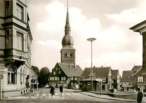 AK / Ansichtskarte  Wermelskirchen Markt mit Stadtkirche