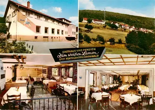 AK / Ansichtskarte 73910759 Hirschhorn_Neckar Gasthaus Pension Zum weissen Lamm Gastraeume Panorama