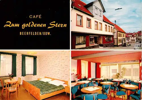 AK / Ansichtskarte 73910770 Beerfelden_Odenwald Cafe Zum goldenen Stern Gaststube Zimmer