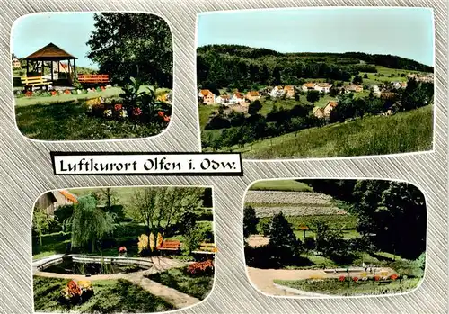 AK / Ansichtskarte 73910772 Olfen_Odenwald Pavillon Panorama Teichanlage Park