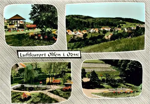 AK / Ansichtskarte  Olfen_Odenwald Pavillon Panorama Teichanlage Park