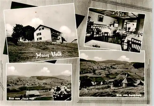 AK / Ansichtskarte  Bernau_Schwarzwald Haus Volk Gaststube Blick vom Haus Volk Blick vom Kaiserberg