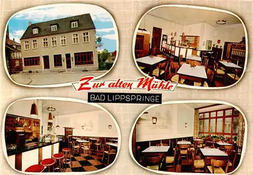 AK / Ansichtskarte 73910807 Bad_Lippspringe Gasthaus Zur alten Muehle Gastraeume Bar