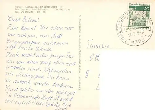 AK / Ansichtskarte  Oberaudorf_Inn Hotel Restaurant Bayerischer Hof