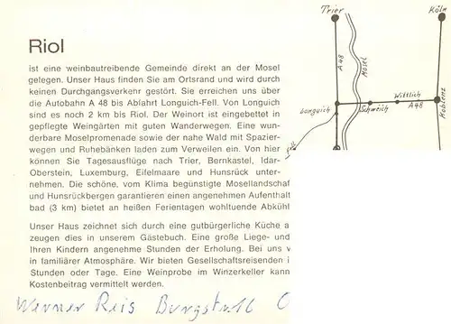 AK / Ansichtskarte  Riol Gasthaus