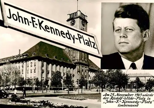 AK / Ansichtskarte  Berlin Rathaus Schoeneberg John F Kennedy Platz