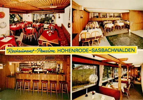 AK / Ansichtskarte  Sasbachwalden Restaurant Pension Hohenrode Gastraeume Bar