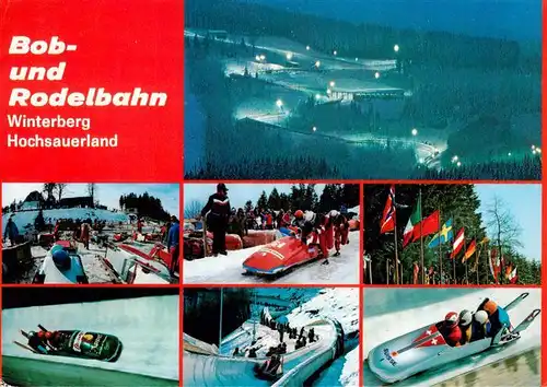 AK / Ansichtskarte  Winterberg_Hochsauerland Bob und Rodelbahn Teilansichten