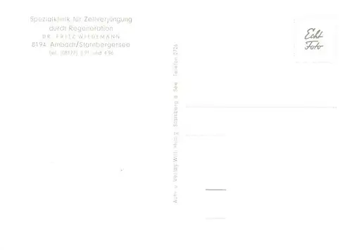 AK / Ansichtskarte  Ambach_Starnbergersee Spezialklinik Dr Fritz Wiedemann