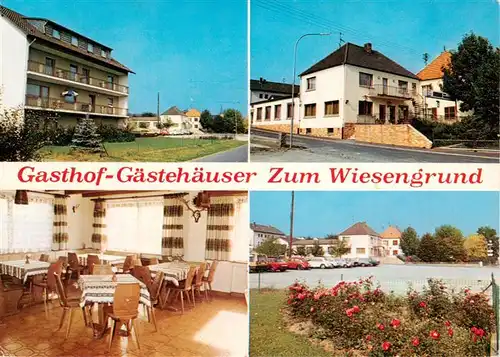 AK / Ansichtskarte  Bad_Neustadt Gasthof Gaestehaeuser Zum Wiesengrund Gastraeume Ortspartien