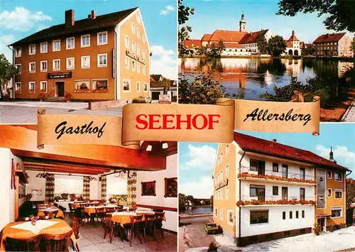 AK / Ansichtskarte 73910890 Allersberg Gasthof Seehof Restaurant Schwanenteich