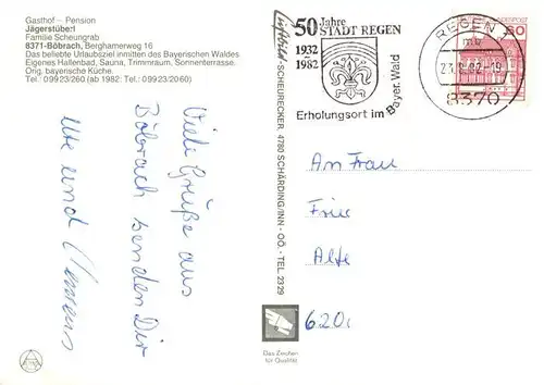 AK / Ansichtskarte  Boebrach_Bayern Gasthof Pension Jaegerstueberl
