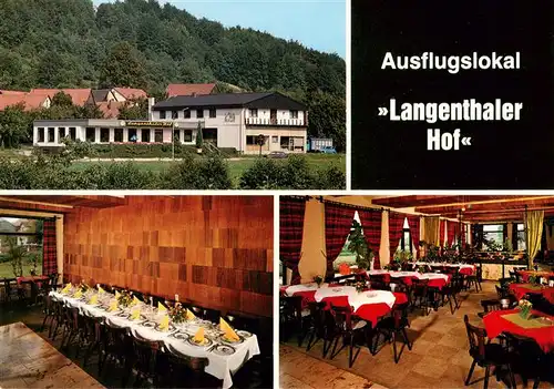 AK / Ansichtskarte  Langenthal_Neumarkt Ausflugslokal Langenthaler Hof Gastraum Festtafel