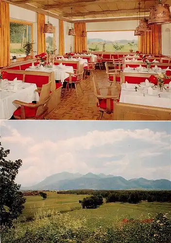 AK / Ansichtskarte  Westerbuchberg Gasthaus Zur schoenen Aussicht Gastraum Panorama