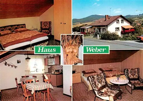AK / Ansichtskarte 73910957 Hilders_Rhoen Haus Weber Gastraeume Zimmer