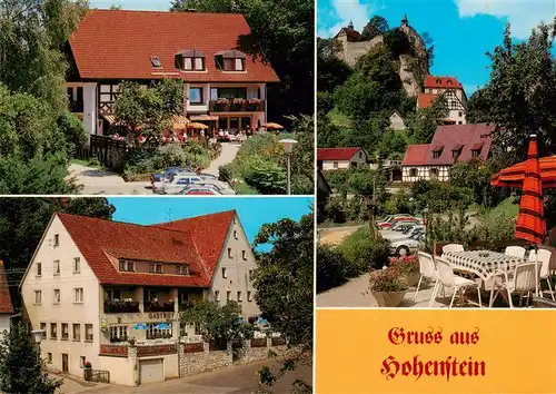 AK / Ansichtskarte  Hohenstein_Hersbruck Hotel Landgasthof Hohensteiner Hof Gasthof Pension Felsburg Gartenterrasse